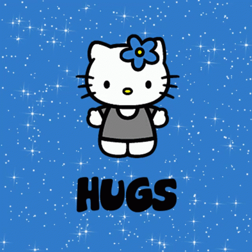 Hugs Hello Kitty GIF - Hugs Hello Kitty Blue GIFs