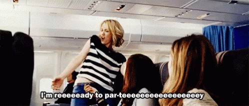 Me On A Flight To Vegas GIF - Kristenwiig Vegas Party GIFs