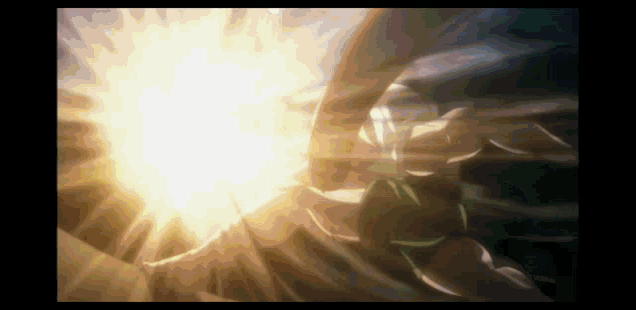 the sun is shining brightly through a hole in a wall