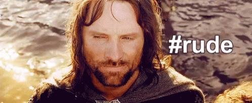 #rude GIF - Lord Of The Rings Aragorn Rude GIFs