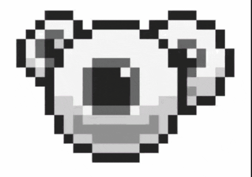 a pixel art drawing of a heart with a red stripe
