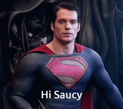 Hi Saucy Saucy GIF - Hi Saucy Saucy Superman GIFs