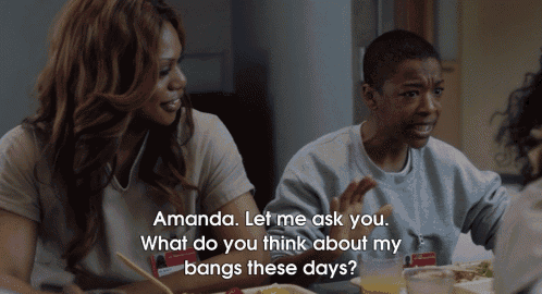 amanda let me ask you what do you think about my bangs these days ..