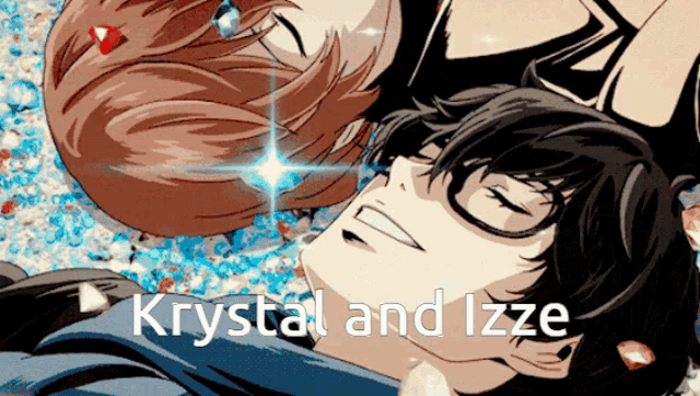 a picture of krystal and izze laying on the ground