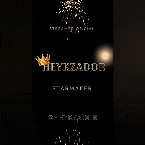 a black background with a gold crown that says heykador starmaker