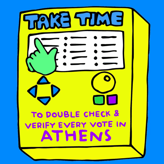 a yellow box that says take time on it