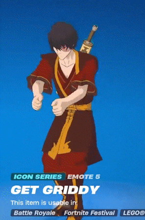 a character from avatar the last airbender is featured in a game called get griddy