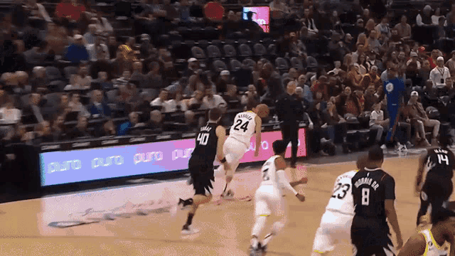 a basketball player with the number 24 on the back of his shirt