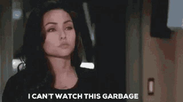 Garbage Tv Cant Watch GIF - Garbage Tv Cant Watch Caryanne GIFs