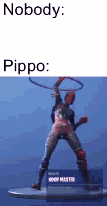 a person is holding a hula hoop in a video game called fortnite .
