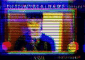 a blurry picture of a man in a suit and tie with the word steam on the bottom