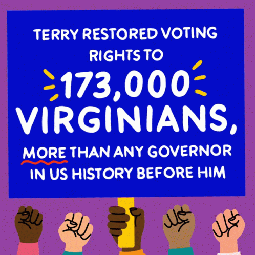 Terry Restored Voting Rights Virginia GIF - Terry Restored Voting Rights Virginia Va GIFs