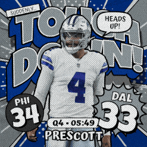 a cowboys football player named phil prescott is shown