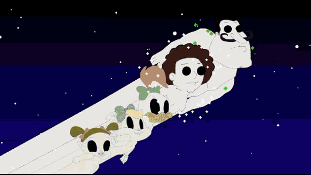 a cartoon drawing of a frog with fireworks exploding around it