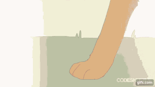 a cartoon cat is walking in the dark .