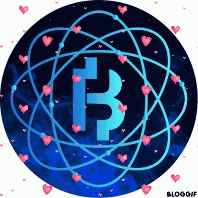 a blue circle with the letter b in the middle