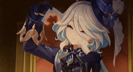 a girl with white hair and blue eyes is holding a piece of paper in her hands .