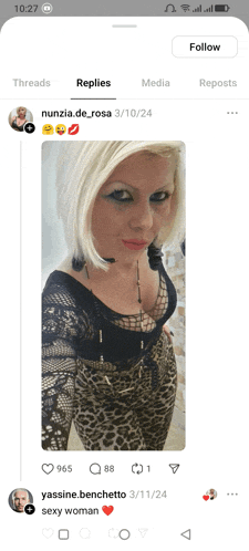 a phone screen shows a picture of a woman with a leopard print outfit