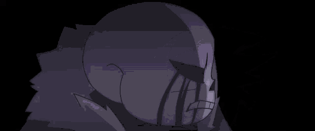 a purple light is coming out of a dark room .