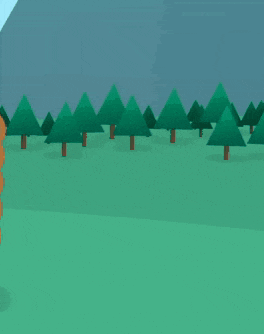 a cartoon character wearing headphones is standing in a field