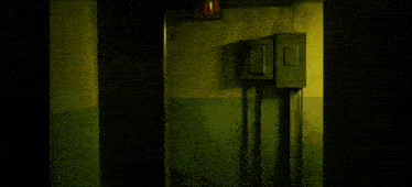 a man in a black mask and gloves stands in a dark room