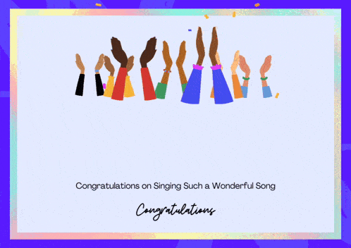 congratulations on singing such a wonderful song congratulations