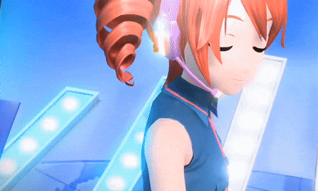 a close up of a girl wearing headphones