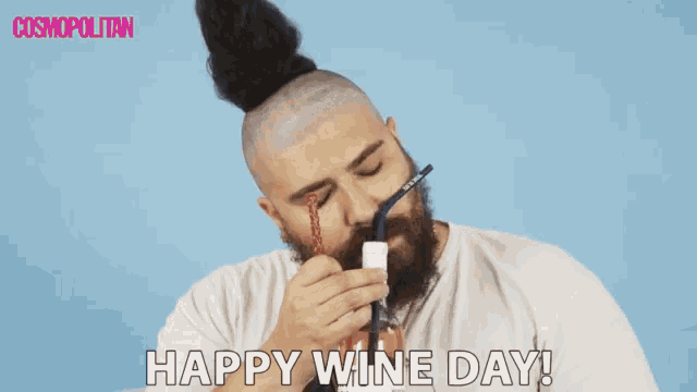 Happy Wine Day Sniff GIF - Happy Wine Day Sniff Smell GIFs