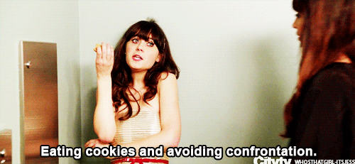 When You Try To Live Together With Another Roommate Or Another Couple. GIF - Eating Cookies Avoiding GIFs