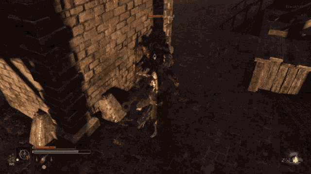 a screenshot of a video game shows a skeleton surrounded by a red circle