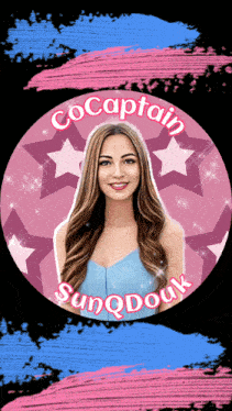 a picture of a woman with the name cocaptain sunqdouk