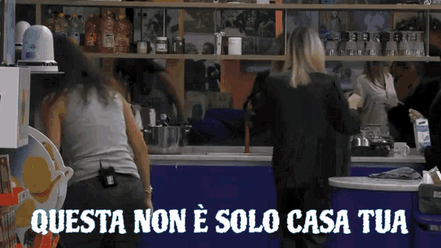 a sign that says questa non e solo casa tua in white