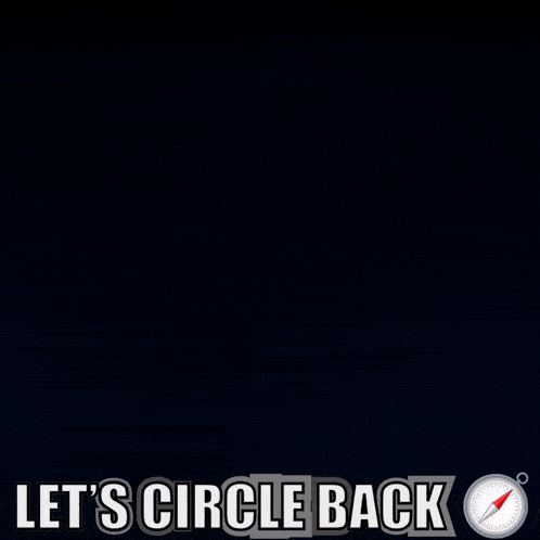 a poster with a person and the words let 's circle back