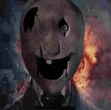 a picture of a cartoon character with a smiley face on his face