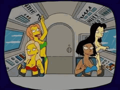 The Simpsons Airplane GIF