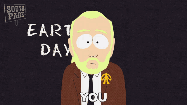 a cartoon character from south park says " what ? "
