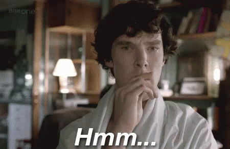 Thinking GIF - Sherlock Holmes Benedict Cumberbatch Hmm GIFs