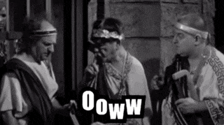 a black and white photo of a group of people with the word ooww written on it