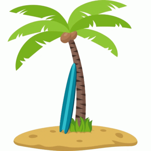 Coconut Tree Summer Fun Sticker - Coconut Tree Summer Fun Joypixels ...