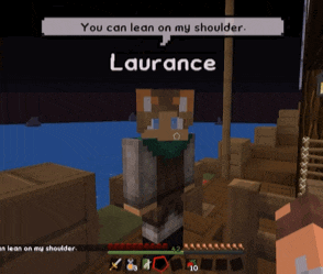 a screenshot of a video game with the name laurence on the screen