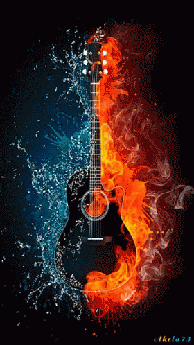 Guitar Fire GIF - Guitar Fire Water GIFs