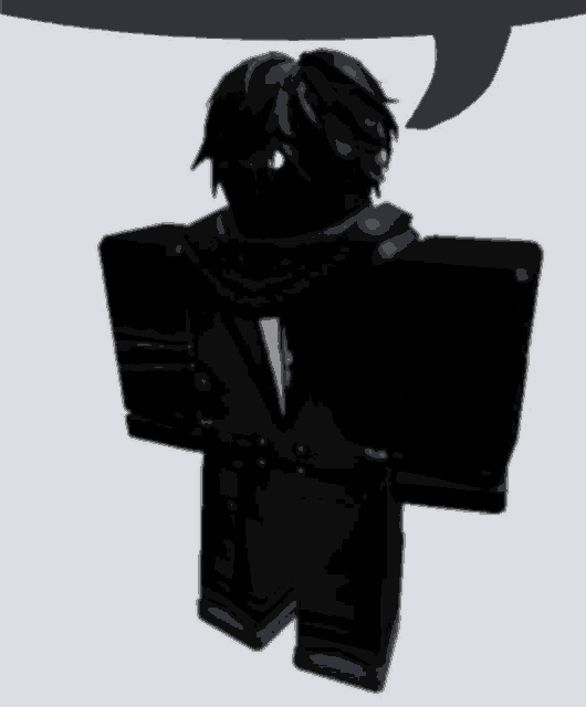 a cartoon character with a speech bubble behind him