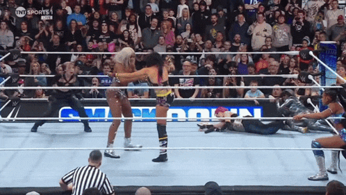 a wrestling match is being broadcast on tnt sports
