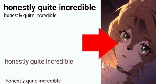 a poster that says honestly quite incredible next to a picture of a girl