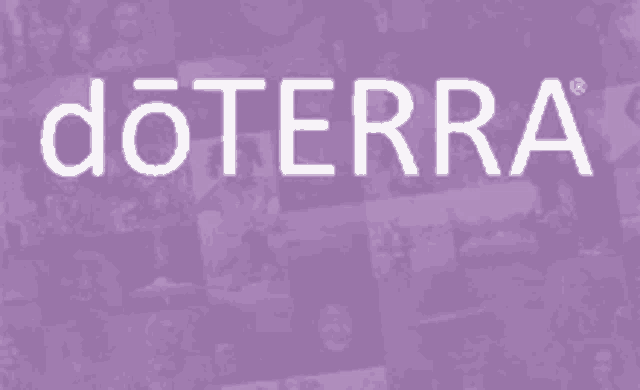 the logo for doterra together is purple and white