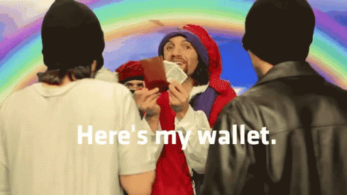 Heres My Wallet Have A Nice Day GIF - Heres My Wallet Have A Nice Day Take My Money GIFs