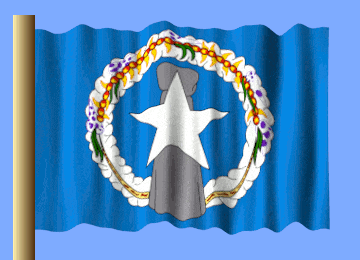 a blue flag with a white star in a circle of flowers