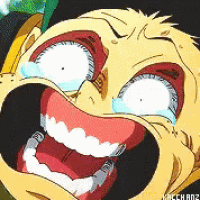 a close up of a cartoon character with a big mouth