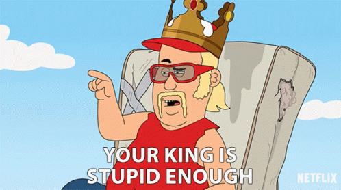 Your King Is Stupid Enough Robby Hick GIF - Your King Is Stupid Enough Robby Hick Paradise Pd GIFs