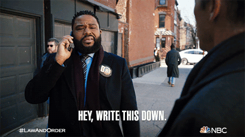 Hey Write This Down Detective Kevin Bernard GIF - Hey Write This Down Detective Kevin Bernard Law And Order GIFs